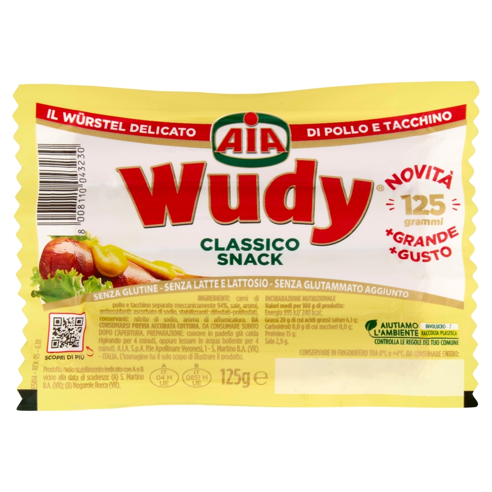 Aia Wudy Classico Snack 125 g